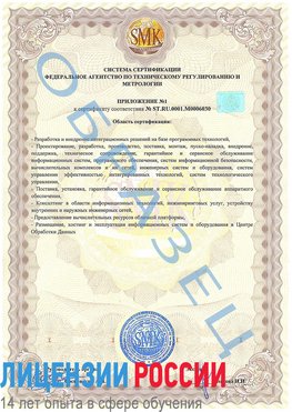 Образец сертификата соответствия (приложение) Губаха Сертификат ISO 27001